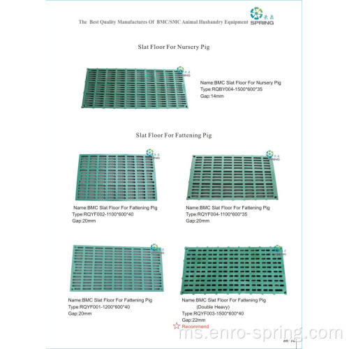 Kaki Plastik Komposit Babi Slat Lantai BMC Floor